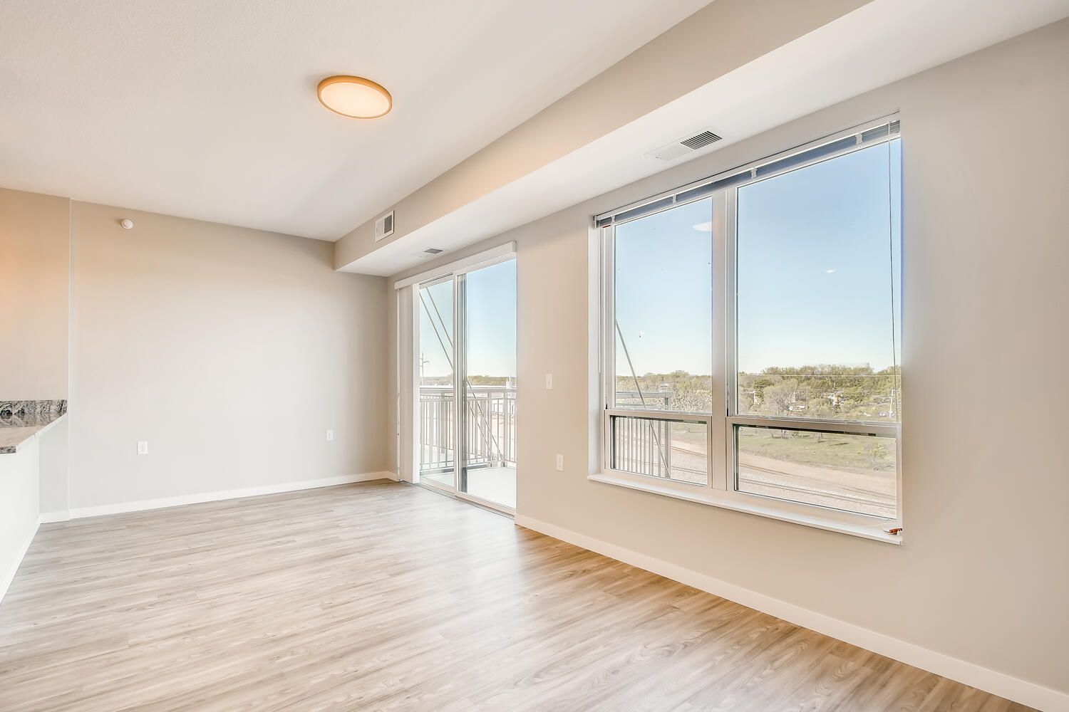 Living room with balcony