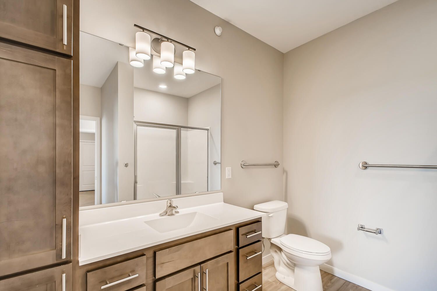 Bathroom with cabinets